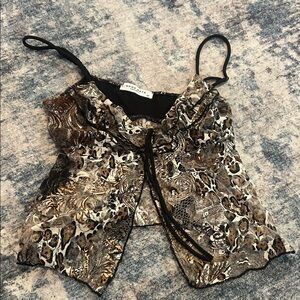 Elegant Animal Print Camisole Top
